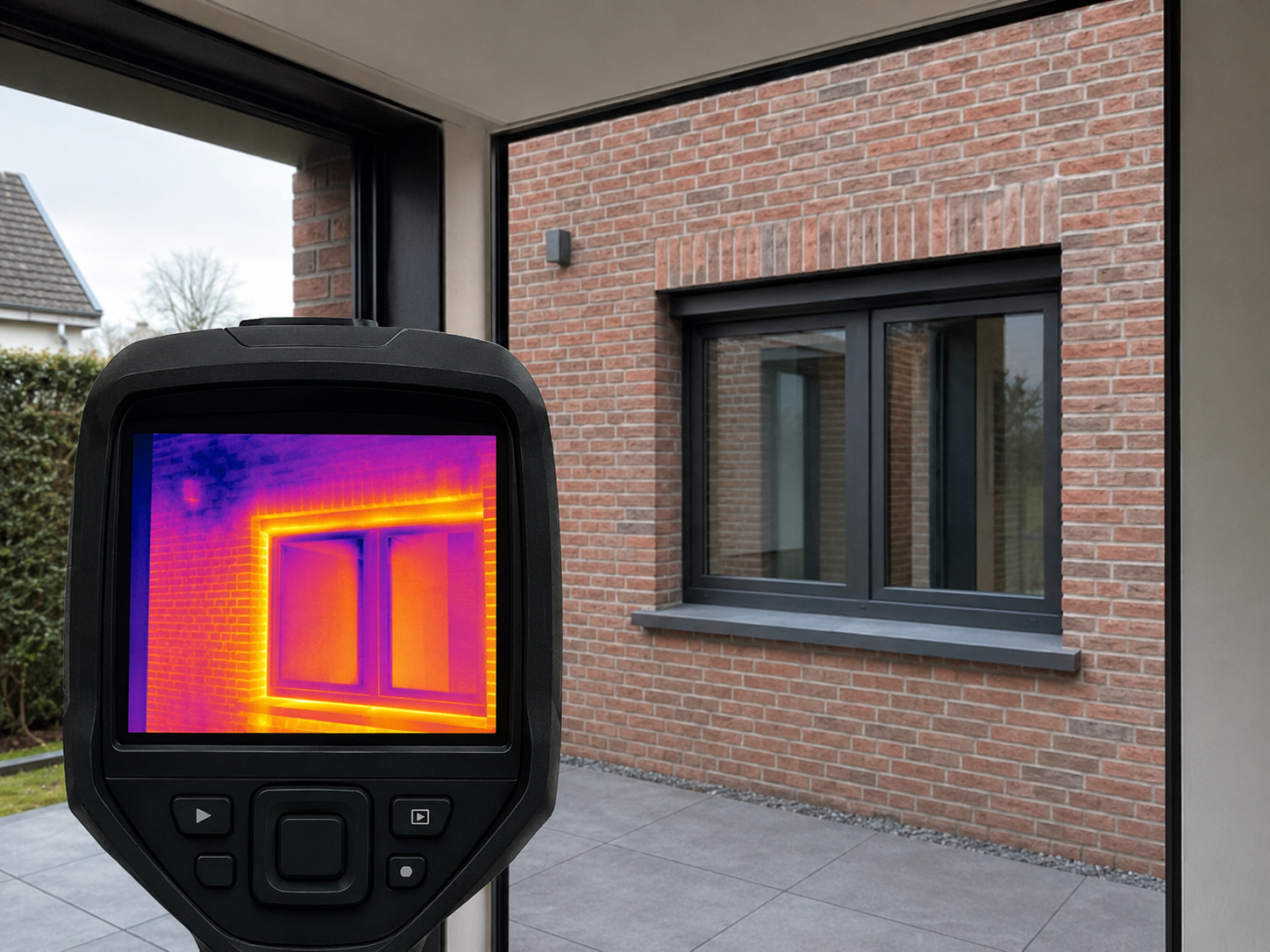 Thermografische screening van een gebouw